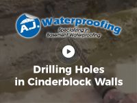 Drilling Holes in Cinderblock Wall