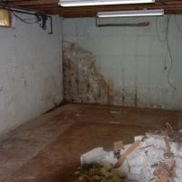Basement Waterproofing Before 2